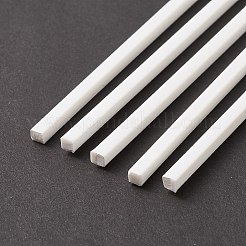 プラスチック製の四角いバーロッド  DIYサンドテーブル建築モデル作成用  ホワイト  250x3x3mm  5個/セット&nbsp;DIY-XCP0002-31