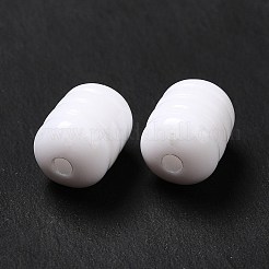 不透明なアクリルビーズ  コラム  ホワイト  10x7mm  穴：1.8mm  約1440個/500g&nbsp;MACR-J123-25