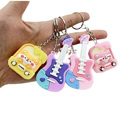PVCプラスチックギターペンダント  ミックスカラー  43~75x33~36mm&nbsp;PW-WG9F2F7-01