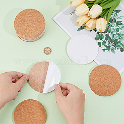 丸型粘着コルクカップマット  キャメル  100x1mm&nbsp;DIY-WH20095-075C