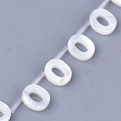 シーシェルビーズ  トップドリルビーズ  文字L  文字.o  10x8.5x3mm  穴：0.8mm&nbsp;X-SHEL-T012-60O