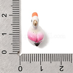 合金エナメルチャーム  白鳥チャーム  長持ちメッキ  ゴールドカラー  ミックスカラー  16x13x8mm  穴：1.5mm&nbsp;FIND-Z119-09G