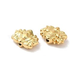 304ステンレススチールビーズ  花  18KGP本金メッキ  8x12x4mm  穴：1.4mm&nbsp;STAS-I203-21G