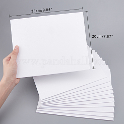 キャンバスパネルの描画ボードのペイント  長方形のキャンバスパネル  DIYアート絵画用  ホワイト  25x20x0.3cm&nbsp;DIY-NB0003-86