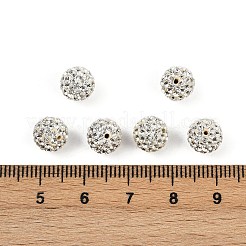 ガラスラインストーンチェコビーズ  内部のポリマークレイ  片穴丸ビーズ  001 _クリスタル  pp9（1.5mm）  1.6mm  穴：8mm&nbsp;RB-E482-8mm-001