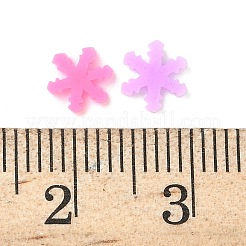 手作り樹脂クレイカボション  スノーフレーク  ミックスカラー  5.5x5x0.5mm  約58820個/1000g&nbsp;CLAY-I014-02
