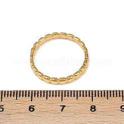 304ステンレススチール製プレーンバンド指輪  正方形  ゴールドカラー  2.5mm  内径：17mm&nbsp;RJEW-P153-01G