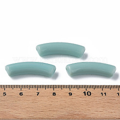 不透明なアクリルビーズ  カーブチューブ  アクアマリン  32x10x8mm  穴：1.8mm&nbsp;LS-MACR-S372-002B-13-4405