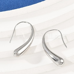 304ステンレススチールティアドロップダングルイヤリング  ステンレス鋼色  22.5x4.5x12mm&nbsp;EJEW-S272-06P