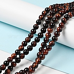 天然石ビーズ  ラウンド  染め＆加熱  タイガーアイ  グレードA  ファイヤーブリック  6mm  穴：1mm  60~62個/連  14.96''（38センチメートル）&nbsp;Z0RQQ011