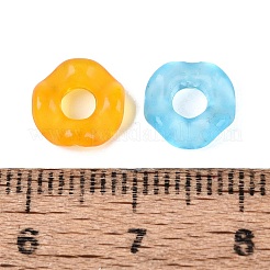 透明なアクリルビーズ  ツイストディスク  ミックスカラー  9x3mm  穴：3mm  約3846個/500g&nbsp;OACR-Q197-06-A