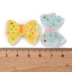 樹脂カボション  ミックスカラー  蝶結び  22.5x30x8mm&nbsp;CRES-M002-15