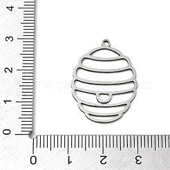 ステンレスペンダント201個  ハニカムチャーム  切り取る  ステンレス鋼色  26.5x20x1mm  穴：1.4mm&nbsp;SA-CBA0460-03P