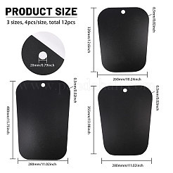 12個 3スタイル PPプラスチックブーツサポート  ブートツリー  小売店の靴のディスプレイスタンドフォームインサート  ブラック  320~400x260~280x0.5mm  穴：20mm  4個/スタイル&nbsp;AJEW-GL0002-94A