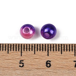Abs模造パールビーズ  ラウンド  ツートン  青紫色  6mm  穴：1.8mm  約5000個/500g&nbsp;KY-P021-05A-04