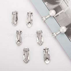 変色しにくい304ステンレススチールのクリップ式イヤリング金具  ステンレス鋼色  16x7x6mm&nbsp;STAS-Q185-01