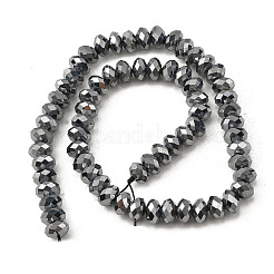 テラヘルツストーンビーズ連売り  多面カット  ロンデル  9x6mm  穴：1mm  約67個/連  15.63''（39.7センチメートル）&nbsp;G-G458-E01-9x6mm