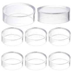 プラスチック製スポーツボール展示台座  フラットラウンド  透明  3.2x1.1cm&nbsp;ODIS-WH20005-07B