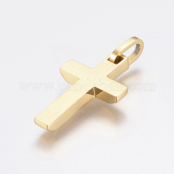 304ステンレスペンダント  クロス  ミックスカラー  25x15x3mm  穴：3.5x7mm&nbsp;STAS-F157-03