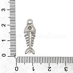 304ステンレスペンダント  魚の骨  ステンレス鋼色  22x7.5x2mm  穴：1.5mm&nbsp;STAS-Z163-05P