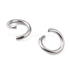 変色しにくい304ステンレススチール製オープン丸カン  ラウンド  ステンレス鋼  22ゲージ  4x0.6mm  内径：2.8mm&nbsp;STAS-R049-4x0.6mm