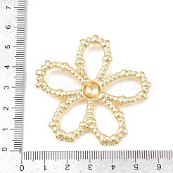 合金ビッグサイズペンダントトップ  花  ラックめっき  カドミウムフリー＆鉛フリー  ゴールドカラー  50.5x53x5.5mm  穴：18x9mm&nbsp;PALLOY-P315-06G