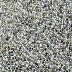 MIYUKIデリカビーズ  シリンダー  日本製シードビーズ  11/0  （db1676)パール裏地透明淡黄色ab  1.3x1.6mm  穴：0.8mm  約20000個/袋  100 G /袋&nbsp;SEED-J020-DB1676