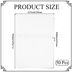 長方形のプラスチック製タトゥーステンシル転写フィルム  透明  299x210x0.1mm  50枚/セット&nbsp;DIY-CY0003-17