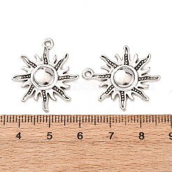 合金のチベット風チャーム  太陽のチャーム  アンティークシルバー  26.5x23x2mm  穴：1.8mm  約544個/1000g&nbsp;FIND-C094-23AS