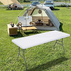 ポリエステル伸縮性テーブルクロス  パーティー、結婚式、宴会、バーテーブル用のテーブルカバー  ホワイト  1820x750x2.5mm&nbsp;AJEW-WH20070-219D