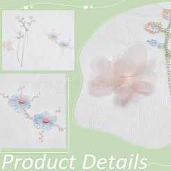 花柄ポリエステル生地  DIYクラフト製作用品  ピンク  160x0.01cm  1ヤード/個&nbsp;DIY-WH0622-079