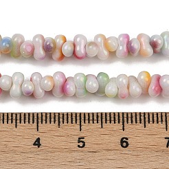 電気メッキガラスビーズセット  ピーナッツ  ミックスカラー  3~4x6~7x4~5mm  穴：1mm  約156~158個/連  15.35''~15.75''（39~40センチメートル）&nbsp;LAMP-S070-12U
