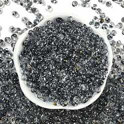スプレーペイントフリンジガラスシードビーズ6/0個  ティアドロップ  スレートグレイ  5x4.5x4mm  穴：1mm  約4500個/ポンド&nbsp;SEED-H003-11E