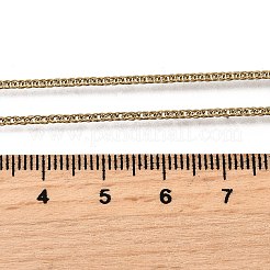 1.5mm 304 ステンレススチール製ウィートチェーンネックレス 男性用  ゴールドカラー  17.72インチ（45cm）&nbsp;STAS-V011-03B-G