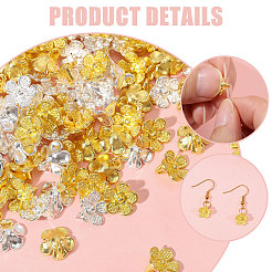 200本2色合金ペンダント  花のチャーム  ミックスカラー  9.5x9.5x5.5mm  穴：1.6mm  100個/カラー&nbsp;FIND-CA0011-56