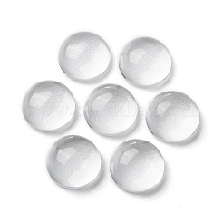 透明な半円形のガラスカボション  透明  8~9x4.5~5.5mm&nbsp;X-GGLA-R027-8mm