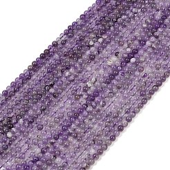 天然石アメジストビーズ連売り  ラウンド  6.5~7mm  穴：1mm  約59個/連  14.76~14.80''（37.5~37.6センチメートル）&nbsp;G-M445-6mm-01C