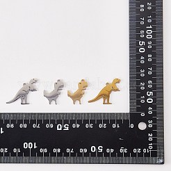 201と304ステンレススチールペンダント16スタイル8個  恐竜  プラチナ·ゴールデン  8~19.5x15.5~26x0.9~1mm  穴：1.2~1.8mm  2個/スタイル&nbsp;STAS-SZ0002-64