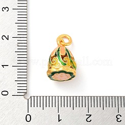 合金エナメルチャーム  丸カン付き  ゴールドカラー  蓮のチャームの種鞘  ミックスカラー  14x10mm  穴：3mm&nbsp;ENAM-A001-03