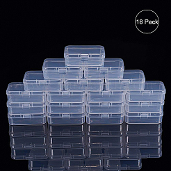 プラスチックビーズ収納ケース  直方体の  透明  6.4x4.4x2cm  18pc&nbsp;CON-BC0004-12A