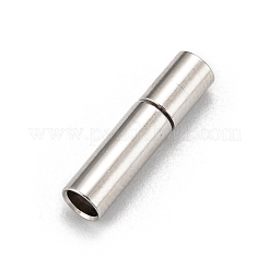 真鍮製バヨネット留め金  ジュエリーには偉大なアクセサリー  プラチナカラー  17x4mm  穴：3mm&nbsp;LS-X-KK646-4