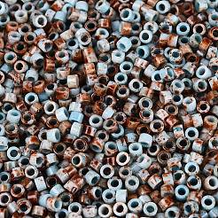 不透明なピカソシリンダーガラスビーズ  丸い穴  ライトブルー  2.5x1.5mm  穴：1.2~1.4mm  約30000個/ポンド&nbsp;SEED-Q039-06A-12