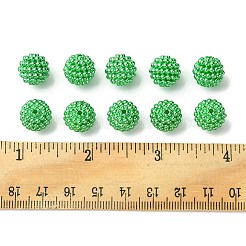 パール調アクリルビーズ  ベリービーズ  組み合わせビーズ  ラウンド  ライムグリーン  12mm  穴：1.5mm&nbsp;OACR-FS0001-45C