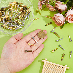 チベットスタイルの亜鉛合金ペンダント90個3色  マイク  ミックスカラー  24x7x5mm  穴：1.6mm  30個/カラー&nbsp;TIBEP-DC0001-49