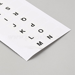 紙文字用粘着ステッカー  ブックファイル用のアルファベットバインダー仕切り  ホワイト  170x60x0.2mm&nbsp;DIY-WH20007-382B