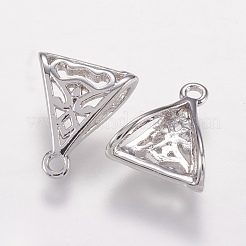 真鍮チューブベイル  ループベイル  保釈ビーズ  三角形  ミックスカラー  12x10x5mm  穴：1mm  内径：2.5x5mm&nbsp;KK-I613-02
