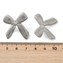 304ステンレススチールスタッドピアス  蝶結び  ステンレス鋼色  29.5x26.5mm&nbsp;EJEW-C131-03P