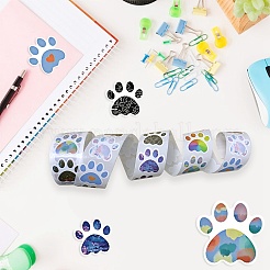犬の足跡ステッカー500枚  粘着ステッカー  DIYの装飾用  ミックスカラー  53x28mm&nbsp;AJEW-DJ0004-18