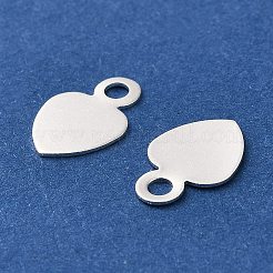 真鍮製チャーム  カドミウムフリー＆鉛フリー  ハート  11x7x0.5mm  穴：1.8mm&nbsp;KK-F907-01D-S