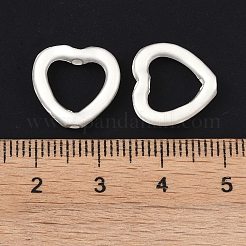 合金ビーズ  ハート  マットシルバーカラー  13.5x14x3.5mm  穴：1.4mm&nbsp;FIND-B038-20MS